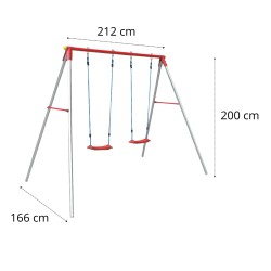 Garlando Stalen Schommel Candy 2 Plus Dubbel