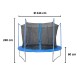 Garlando Combi M trampoline biedt plezier en fitness voor het hele gezin. Veiligheidsnet inclusief voor optimale bescherming.