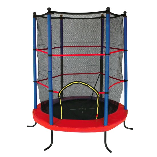 Garlando Combi XS trampoline met een diameter van 140 cm, geschikt voor kinderen tot 45 kg, voor binnen en buiten gebruik.