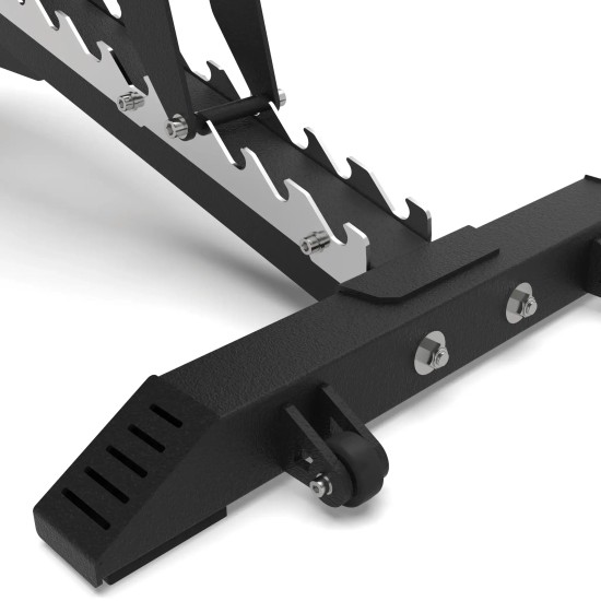 Verstelbare Toorx Professional WBX-950 FID bank, ideaal voor intense trainingen met een maximale belasting van 390 kg.