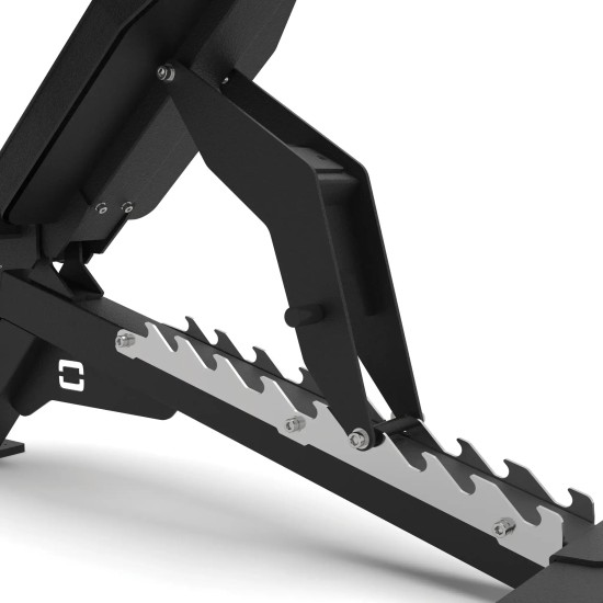 Verstelbare Toorx Professional WBX-950 FID bank, ideaal voor intense trainingen met een maximale belasting van 390 kg.