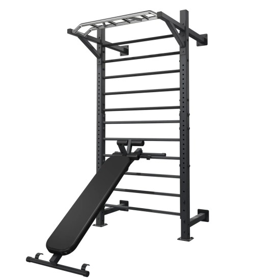 Multifunctionele trainingsbank voor LDX-3000 en 5000, verstelbare rugleuning, vier gebruiksmodi, inclusief roller enkelkussens voor extra comfort.