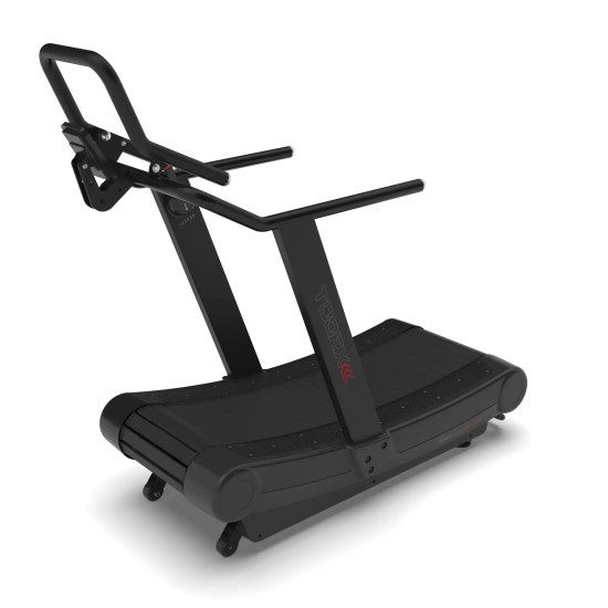 Ervaar krachtige trainingen met de Toorx Race Cross Pro. Een zelf genererende loopband met extra handgrepen voor optimale stabiliteit.