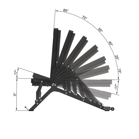 Ontdek de Toorx Professional WBX-400 trainingsbank met verstelbare rugleuning en zitting, ideaal voor intensieve trainingservaringen.
