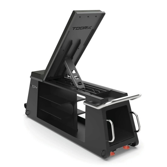 Ontdek de Toorx Professional WBX-1000 Storage HIIT Bench, een veelzijdige bank voor krachttraining en plyometrische oefeningen met opbergmogelijkheden.