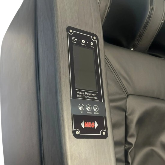 Professionele massagestoel met betaalmodule en luchtdrukmassage voor ultieme ontspanning en gebruiksvriendelijkheid.