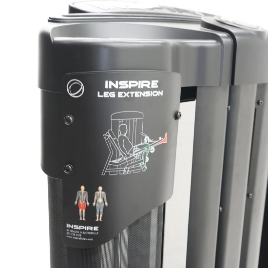 Train je quadriceps en hamstrings met de Inspire DUAL Station Seated Leg Extension + Leg Curl. Onafhankelijke gewichtenstapels voor evenwichtige krachtontwikkeling.