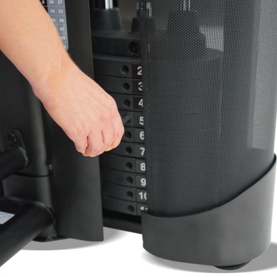 Train je quadriceps en hamstrings met de Inspire DUAL Station Seated Leg Extension + Leg Curl. Onafhankelijke gewichtenstapels voor evenwichtige krachtontwikkeling.