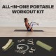 Centr's Fitness Kit biedt een complete oplossing voor een full body workout met weerstandsbanden, fitnesstubes, een yogamat en meer voor thuis of onderweg.