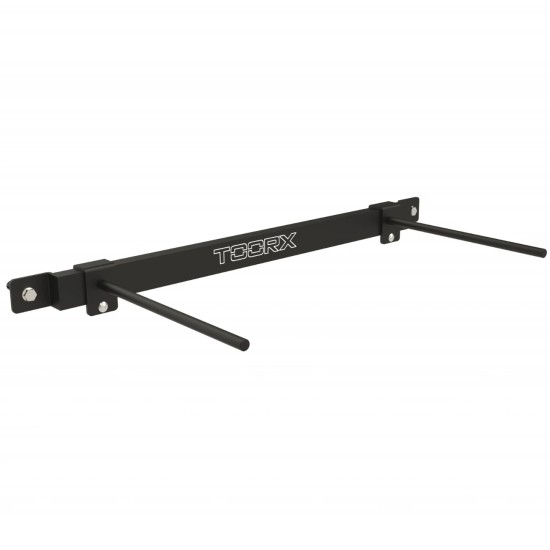 Compact ophangrek voor sportmatten, ideaal voor ruimtebesparing en organisatie in gyms. Eenvoudige wandmontage.