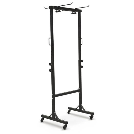 Organiseer je fitnessmatten gemakkelijk met het Toorx RMT-B opbergrek. Verstelbaar en met transportwieltjes voor eenvoudig verplaatsen.