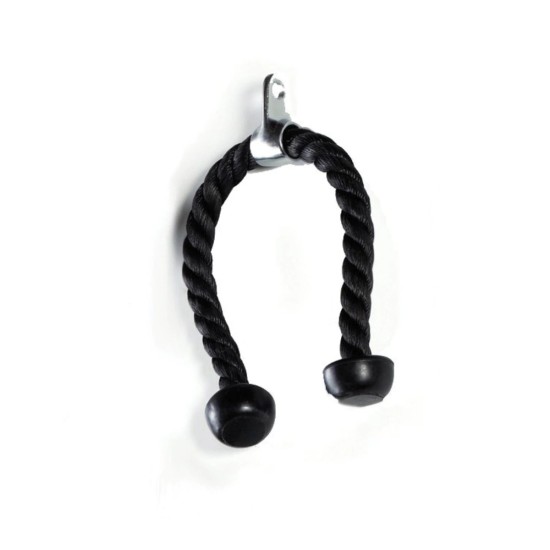 Verbeter je krachttraining met het Toorx Professional Dubbelhandige Triceps Rope van 85cm. Ideaal voor schouders, triceps en rugspieren.