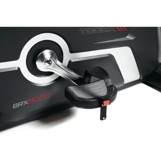 Ervaar een uitgebreide training met de Toorx Professional BRX-9000 Ergometer, zelf genererend, en met 32 weerstanden en 180 kg gebruikersgewicht.