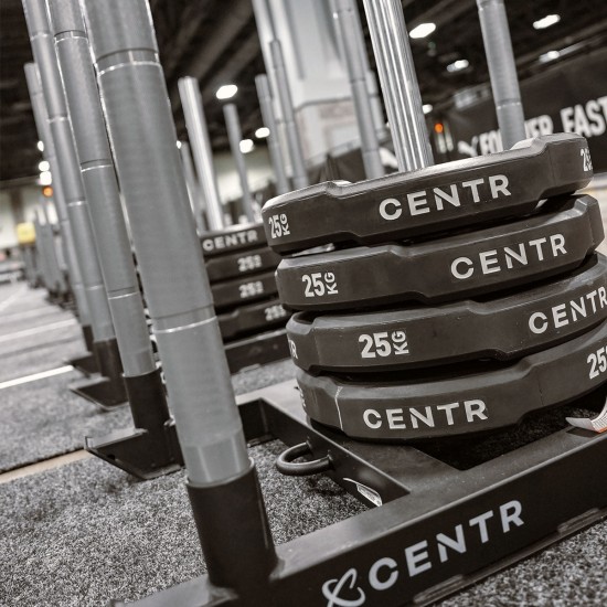 Verbeter je training met de Centr x HYROX Competition Edge Bumper Plate, voorzien van een interlock-systeem en duurzame CPU-coating voor optimale prestaties.