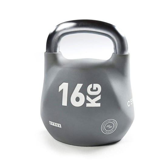 Innovatieve kettlebell met octo-ontwerp voor optimale functionaliteit en grip, ideaal voor intensieve training. Officiële HYROX uitrusting.