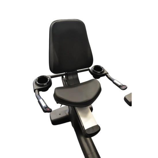 Geavanceerde BRX-R9500 ligfiets met zelfgenererend vermogen, 32 weerstandsniveaus en een ergonomische ontwerp voor comfortabele training.