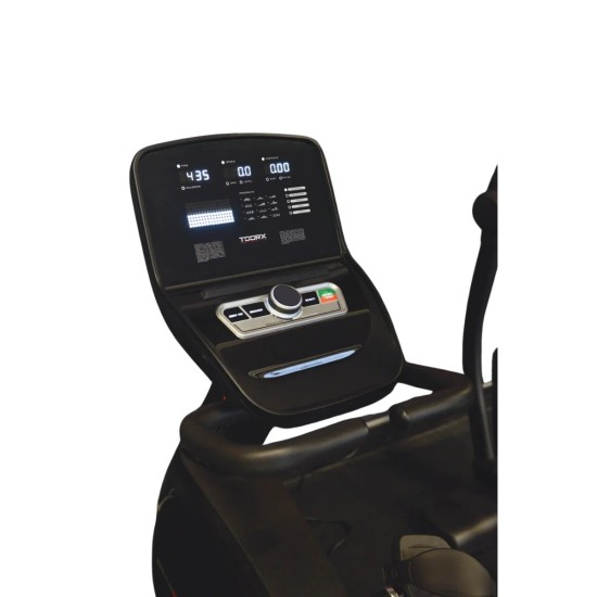 Geavanceerde BRX-R9500 ligfiets met zelfgenererend vermogen, 32 weerstandsniveaus en een ergonomische ontwerp voor comfortabele training.