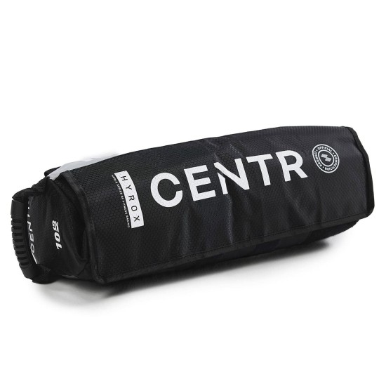 Verbeter je training met de 10 kg Centr x HYROX Sandbag. Duurzaam Cordura® nylon, zeven handgrepen en een dubbel Velcro® sluitsysteem voor intensieve workouts.