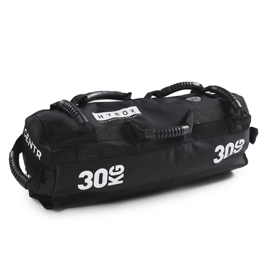 Centr x HYROX Sandbag van 30 kg, gemaakt van sterk Cordura® nylon, perfect voor intensieve workouts met antislip handgrepen.