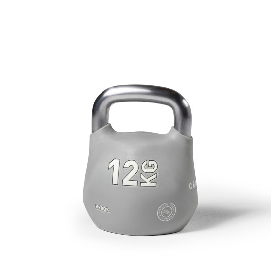 Innovatieve Centr x Hyrox Octo Kettlebell van 12 kg met schokbestendige coating en optimaal ontwerp voor krachttraining. Ideaal voor thuis en in de sportschool.