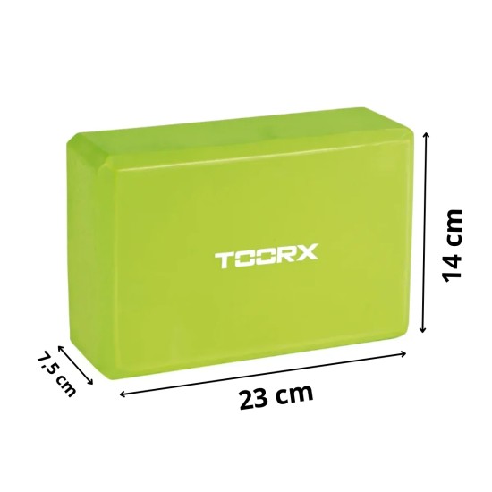 Verbeter je yoga-ervaring met het Toorx AHF-025 Yoga Blok van hoogwaardig EVA foam voor betere balans en ondersteuning.