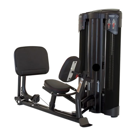 Effectieve leg press en calf press voor onderlichaamstraining met verstelbare zitting en 200 kg maximale belasting.