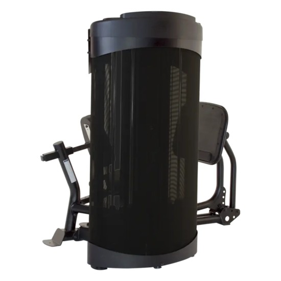 Effectieve leg press en calf press voor onderlichaamstraining met verstelbare zitting en 200 kg maximale belasting.