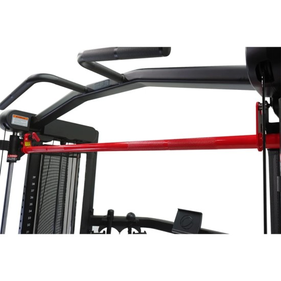 De Inspire SF3 Functional Trainer biedt een complete sportschoolervaring met gewichtstapels, Smith bar en accessoires voor thuisgebruik.