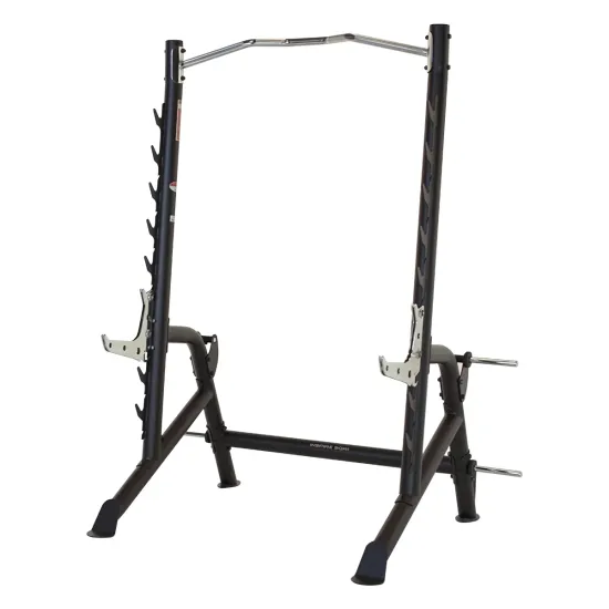Kies voor het Inspire Squat Rek met geïntegreerde optrekstang, 270 kg belasting en 7 hoogtes. Perfect voor thuisgym oefeningen!