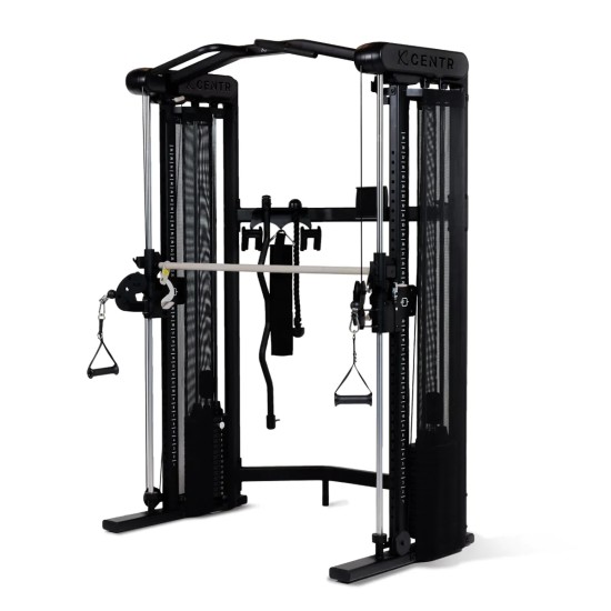 Centr 3 Home Gym Functional Trainer met 165 kg weerstand, 9 kg Smith Bar, en 7 accessoires. Ideaal voor thuistraining.