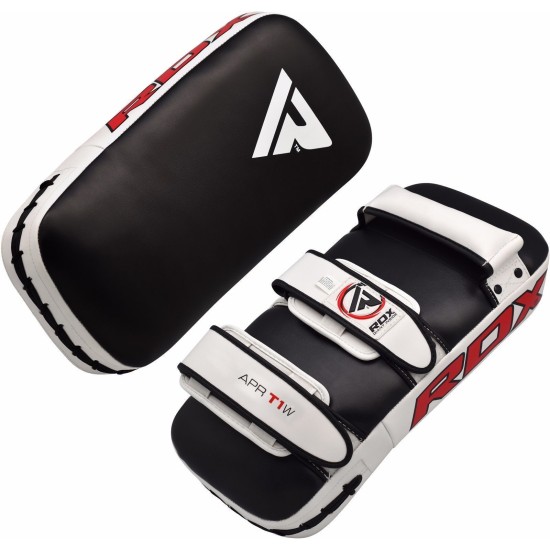 Ontdek de RDX Thai Kick Pad, ideaal voor Muay Thai training. Gemaakt van sterk Maya Hide leer, met gel en foam voor optimale bescherming.