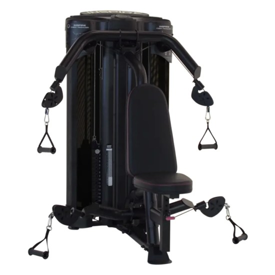 Train effectief borst- en schouderspieren met het Inspire DUAL Station. Onafhankelijke gewichtenstapels voor optimale resultaten!