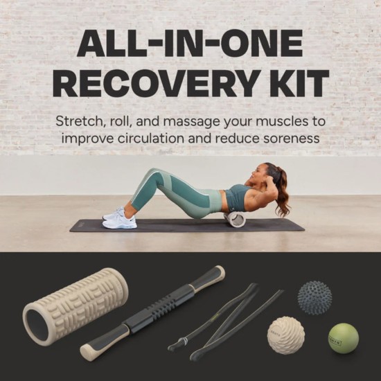 Herstel sneller met de Centr Recovery Kit. Inclusief foam roller, massage roller stick en massageballen voor effectieve spierverlichting.