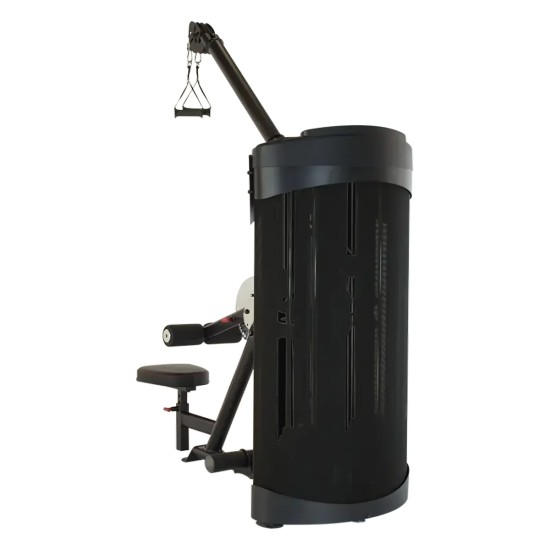 Inspire DUAL Station Lat + Low Row met 2 onafhankelijke gewichtenstapels, ideaal voor rugtraining in een compact en sportief ontwerp.