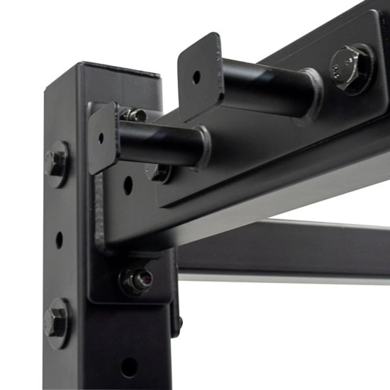 Inspire FPC1 Power Cage met stalen frame, multi-grip optrekstang en verstelbare dip bars. Geschikt voor een optimale training.