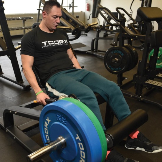 Toorx Professional FWX 4800 Leg Extension biedt ergonomisch comfort en hoge belasting tot 150 kg, ideaal voor intensief gebruik.