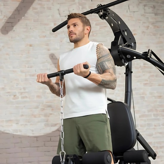 Complete thuisgym met lichaamsgewicht weerstand en 15 niveaus. Inclusief accessoires en gratis Centr lidmaatschap voor coaching.