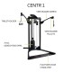 Compacte Centr 1 Home Gym met 75 kg gewichten, unieke kabeloefeningen, en handige accessoires voor een optimale training thuis.