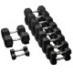 Robuuste Torque Hexagon Dumbbells met rubbercoating, verkrijgbaar in gewichten van 1 tot 50 kg. Ideaal voor diverse oefeningen met stevige grip.