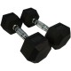 Robuuste Torque Hexagon Dumbbells met rubbercoating, verkrijgbaar in gewichten van 1 tot 50 kg. Ideaal voor diverse oefeningen met stevige grip.