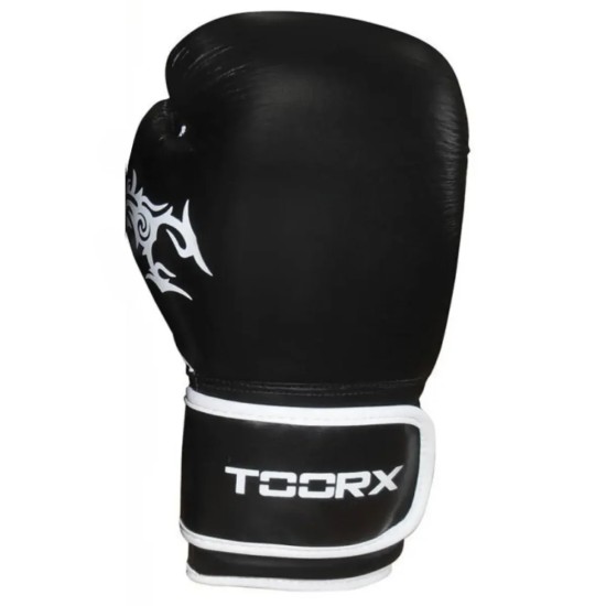 Ontdek de Toorx Panther Bokshandschoenen van hoogwaardig leer. Beschikbaar in zwart met Tribal afbeelding, 10 oz en 12 oz voor de optimale bokservaring.