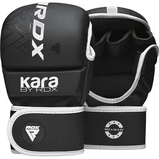 Ervaar de ultimate bescherming met RDX F6 KARA MMA Sparring Handschoenen, ideaal voor serieuze vechters. Verkrijgbaar in S/M en L/XL.
