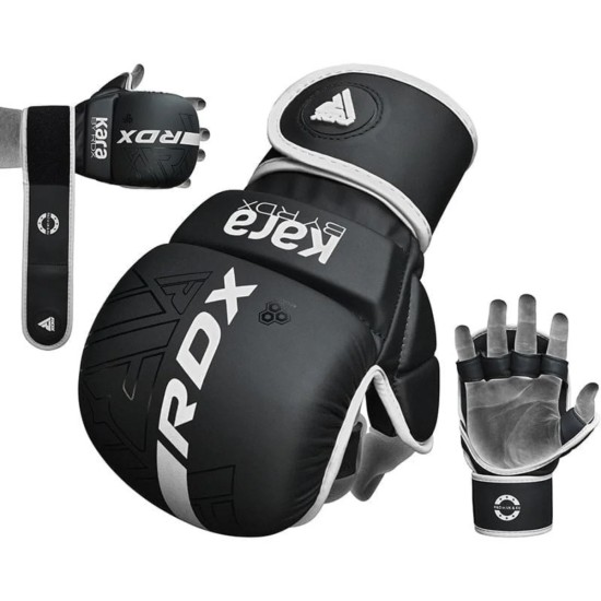 Ervaar de ultimate bescherming met RDX F6 KARA MMA Sparring Handschoenen, ideaal voor serieuze vechters. Verkrijgbaar in S/M en L/XL.