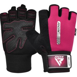 RDX Sports - Fitness Handschoenen W1 - Met open vingertoppen Roze