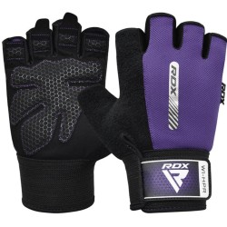 RDX Sports - Fitness Handschoenen W1 - Met open vingertoppen Paars