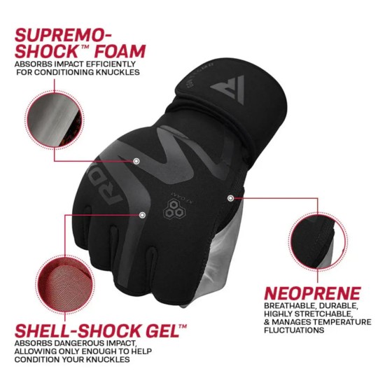 Ontdek RDX Sports bokshandschoenen, ideaal voor fitness en training met schokabsorberende technologie.