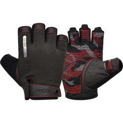 RDX Sports - Gym Gloves T2 - Half Finger Rood