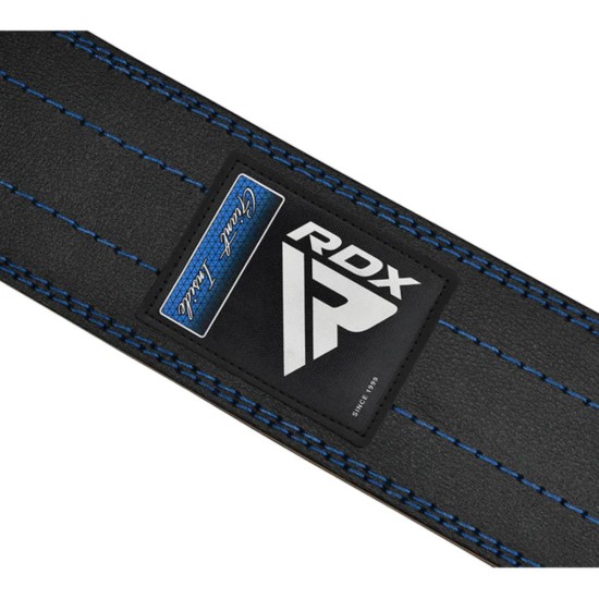 RDX RD1 Powerbelt van 100% koeienleer met roestvrijstalen gesp, perfect voor powerlifting en andere trainingsroutines.