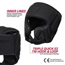 RDX Sports - T15 Noir Cheek Protector Hoofdbeschermer Zwart