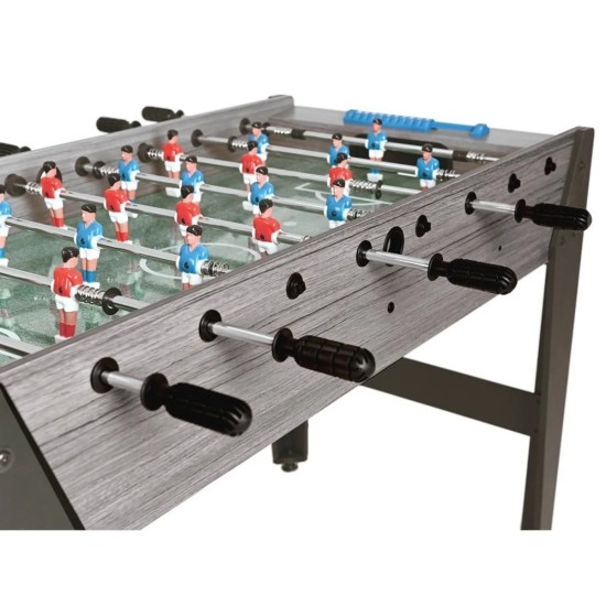 Garlando F-Zero tafelvoetbaltafel, ideaal voor kinderen tot 12 jaar, met telescopische stangen en stevige constructie. Inclusief 2 voetballen.